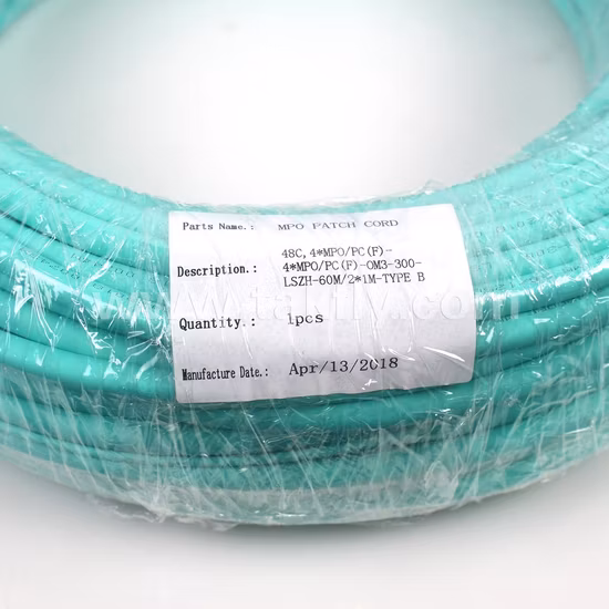 48c MPO-MPO Om3 Многомодовый 10g MTP Патчкабель